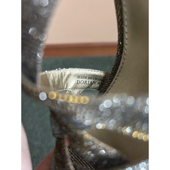 NIB Audrey Brooke Silver and Gold Metallic Heels - Picture 8 of 8